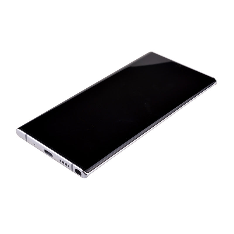 OLED Screen Digitizer with Frame Replacement for Samsung Galaxy Note 10 Plus N975 (Premium) - Aura White