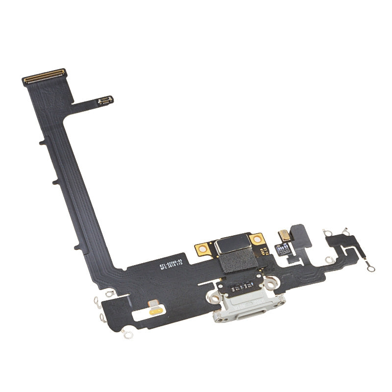 Charging Port Flex Cable with Interconnect Board for iPhone 11 Pro Max (High Quality) - Silver