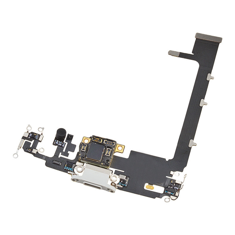 Charging Port Flex Cable with Interconnect Board for iPhone 11 Pro Max (High Quality) - Silver