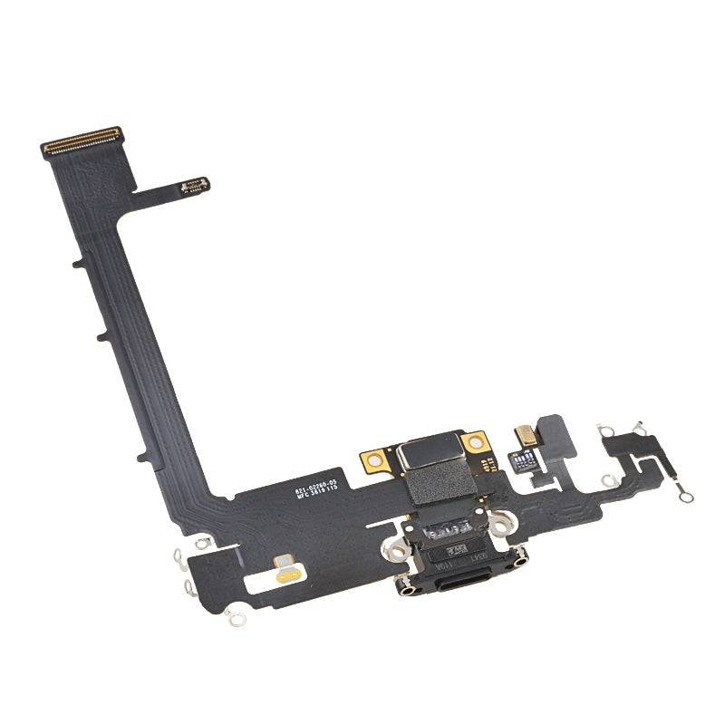 Charging Port Flex Cable with Interconnect Board for iPhone 11 Pro Max (High Quality) - Black