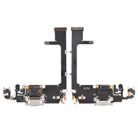 Charging Port Flex Cable with Interconnect Board for iPhone 11 Pro (High Quality) - Silver