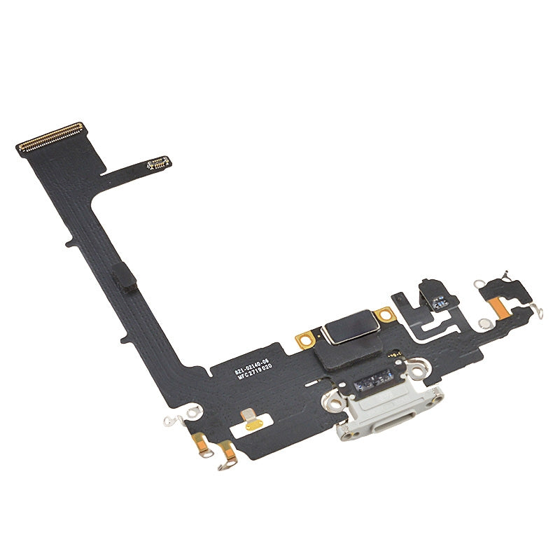 Charging Port Flex Cable with Interconnect Board for iPhone 11 Pro (High Quality) - Silver