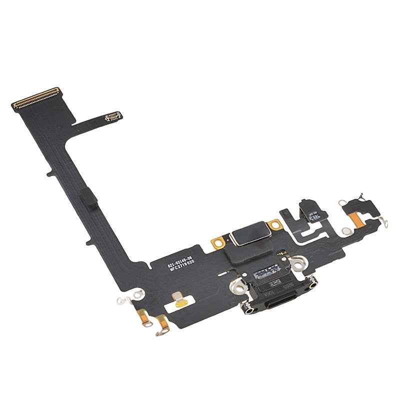 Charging Port Flex Cable with Interconnect Board for iPhone 11 Pro (High Quality) - Black