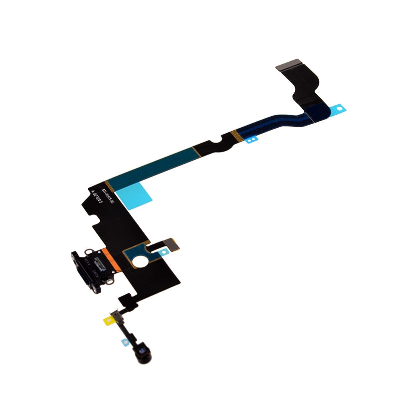 Charging Port with Flex Cable for iPhone XS Max (High Quality) - Black