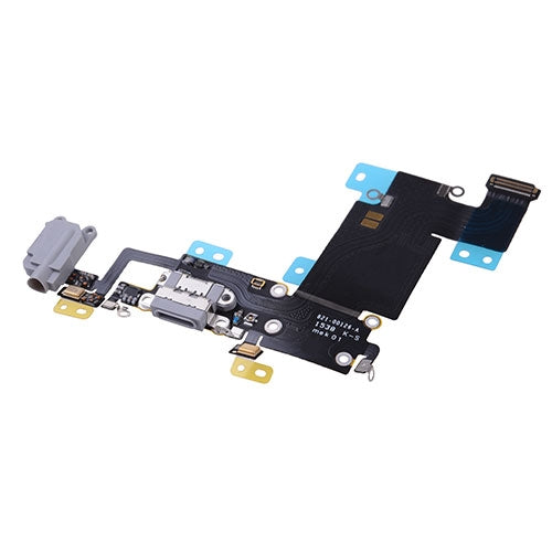 Charging Port with Flex Cable, Earphone Jack and Mic for iPhone 6S Plus (High Quality) - Dark Gray