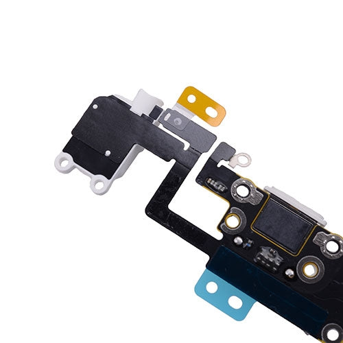 Charging Port with Flex Cable, Earphone Jack and Mic for iPhone 6S Plus (High Quality) - White