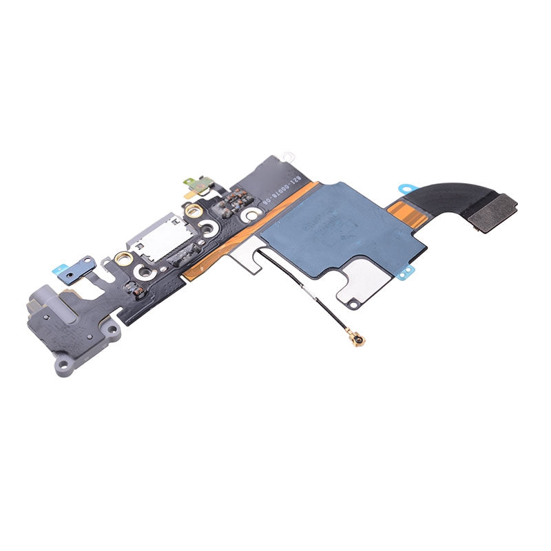 New Charging Port with Flex Cable, Headphone Jack and Microphone for iPhone 6S (High Quality) - Dark Gray