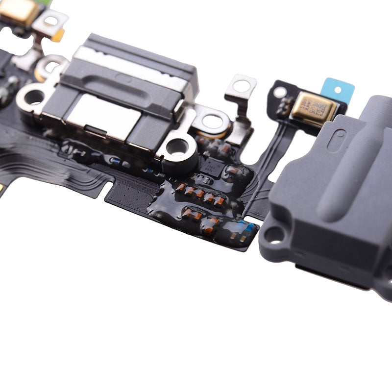 New Charging Port with Flex Cable, Headphone Jack and Microphone for iPhone 6S (High Quality) - Dark Gray