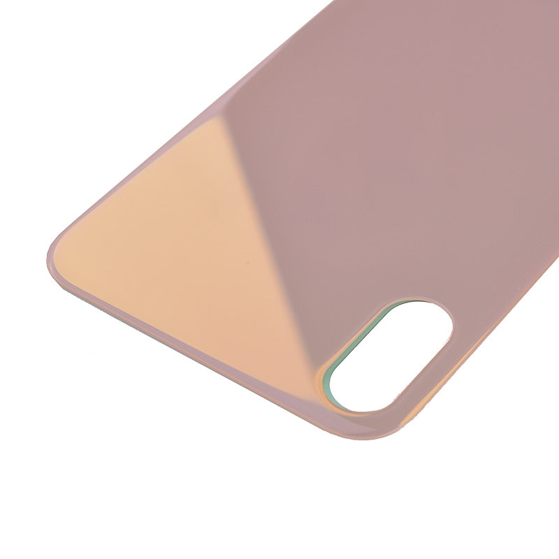 Back Glass Cover with Adhesive for iPhone XS - Gold(No Logo/ Big Hole)
