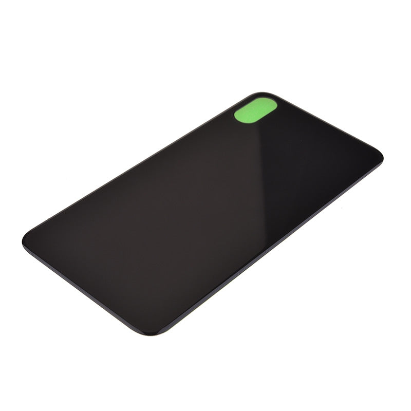 Back Glass Cover with Adhesive for iPhone XS Max - Black(No Logo/ Big Hole)