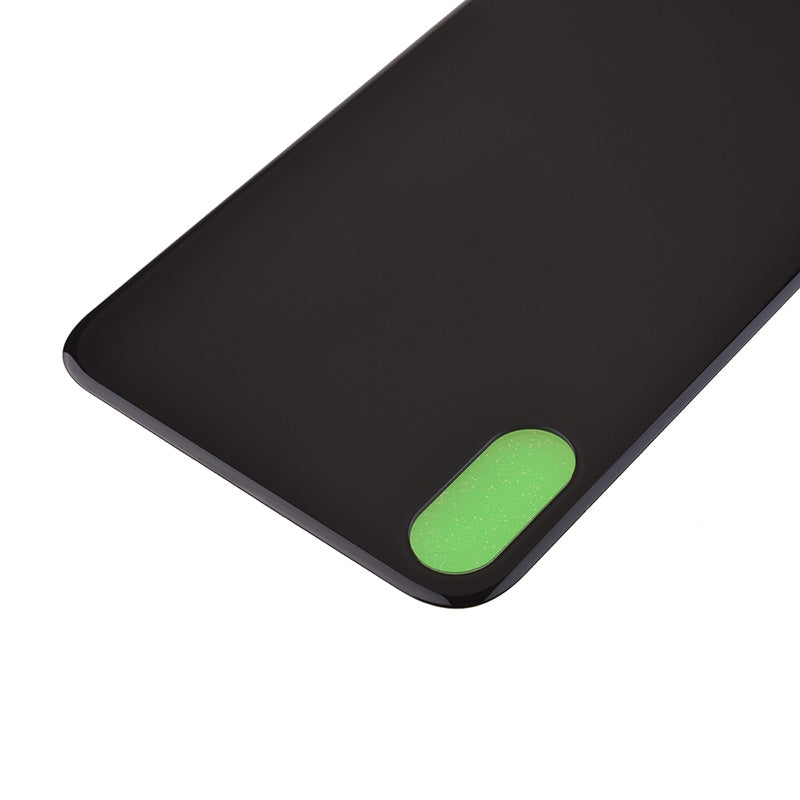 Back Glass Cover with Adhesive for iPhone XS Max - Black(No Logo/ Big Hole)