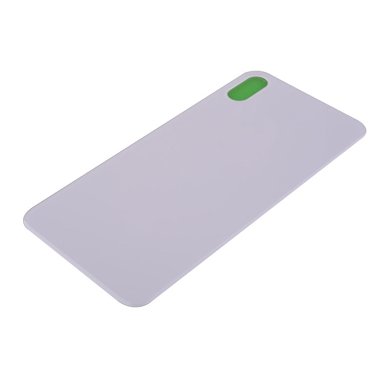 Back Glass Cover with Adhesive for iPhone XS Max - White(No Logo/ Big Hole)