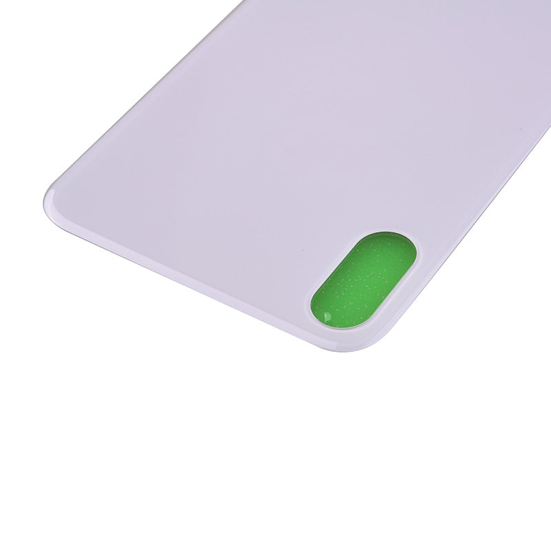 Back Glass Cover with Adhesive for iPhone XS Max - White(No Logo/ Big Hole)