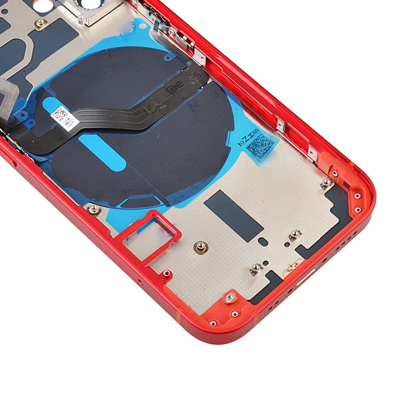 Back Housing with Small Parts Pre-installed for iPhone 12 mini(for America Version)(No Logo) - Red
