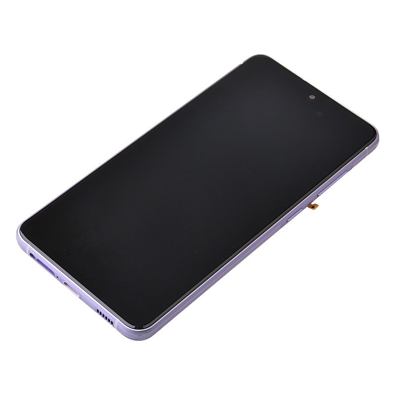 OLED Screen Digitizer Assembly with Frame for Samsung Galaxy S21 FE 5G G990 (for America Version)(Premium) - Lavender
