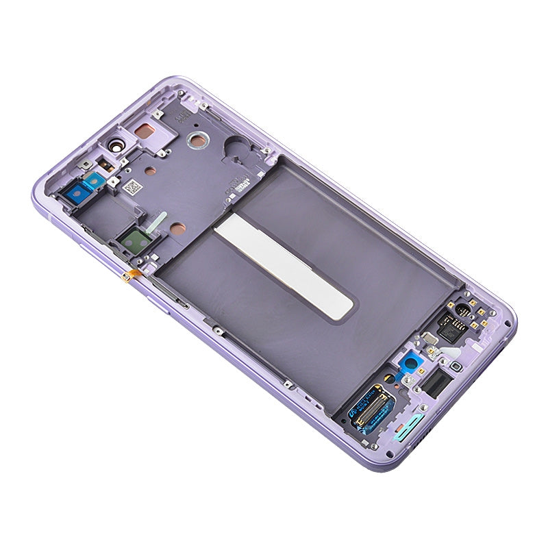 OLED Screen Digitizer Assembly with Frame for Samsung Galaxy S21 FE 5G G990 (for America Version)(Premium) - Lavender