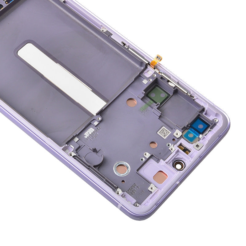 OLED Screen Digitizer Assembly with Frame for Samsung Galaxy S21 FE 5G G990 (for America Version)(Premium) - Lavender