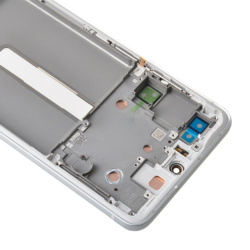 OLED Screen Digitizer Assembly with Frame for Samsung Galaxy S21 FE 5G G990 (for America Version)(Premium) - White