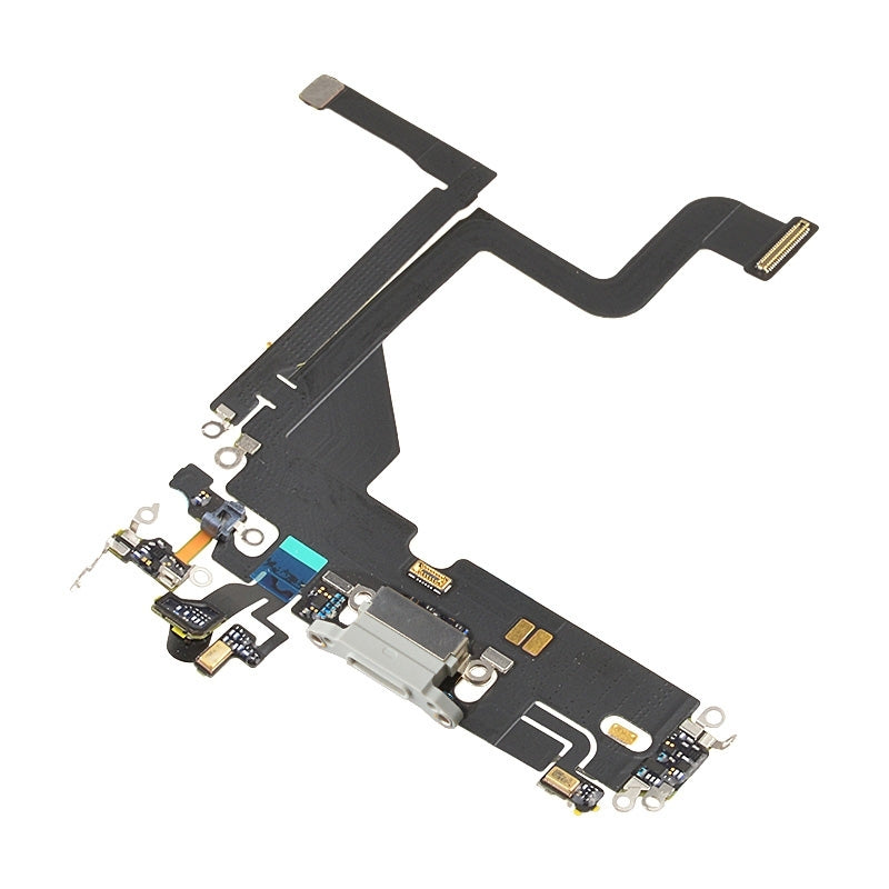 Charging Port with Flex Cable for iPhone 13 Pro (High Quality) - Silver