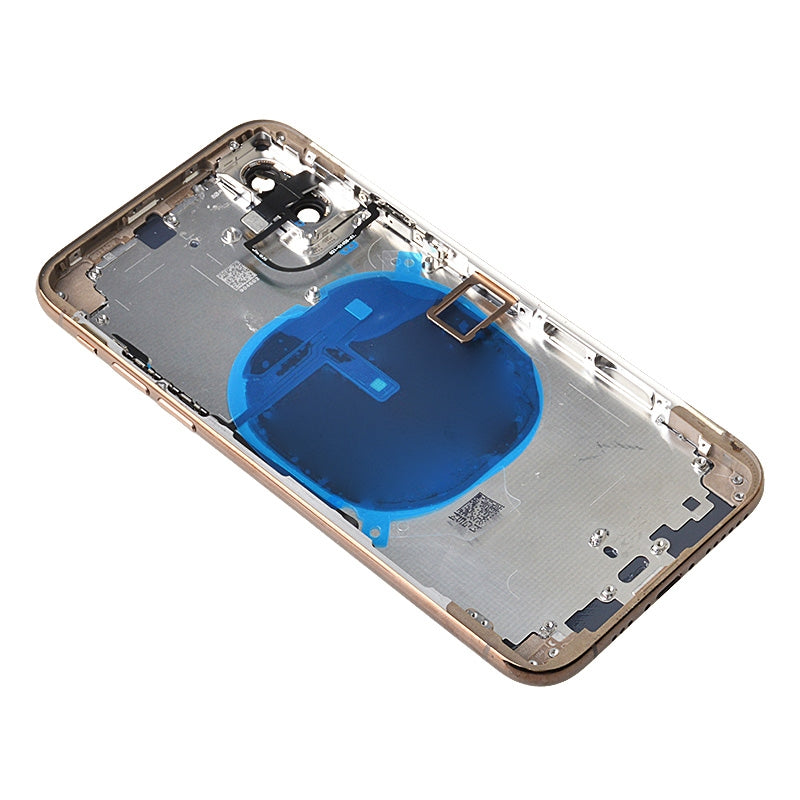 Back Housing with Small Parts Pre-installed for iPhone XS(No Logo) - Gold