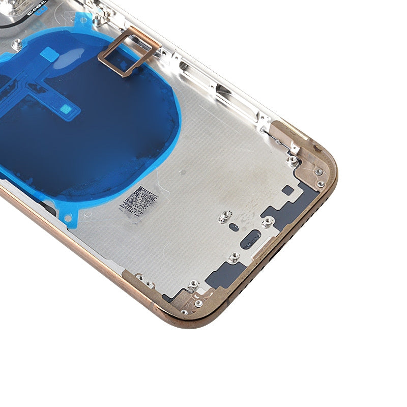 Back Housing with Small Parts Pre-installed for iPhone XS(No Logo) - Gold