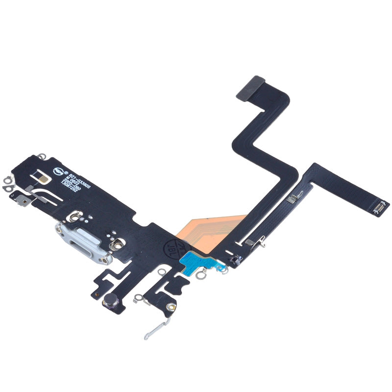 Charging Port with Flex Cable for iPhone 14 Pro (High Quality) - Silver