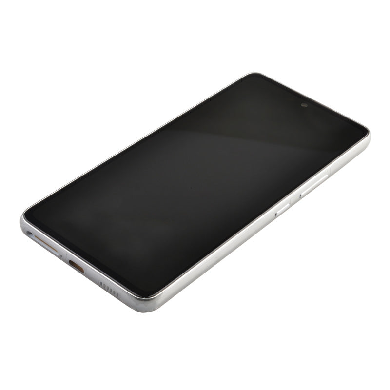 OLED Screen Digitizer with Frame Replacement for Samsung Galaxy A53 5G (2022) A536 (Aftermarket)(1:1 Size) - White