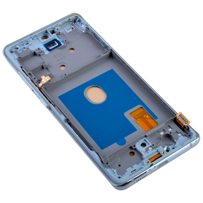 OLED Screen Digitizer with Frame Replacement for Samsung Galaxy S20 FE G780 (Aftermarket)(1:1 Size) - Cloud White