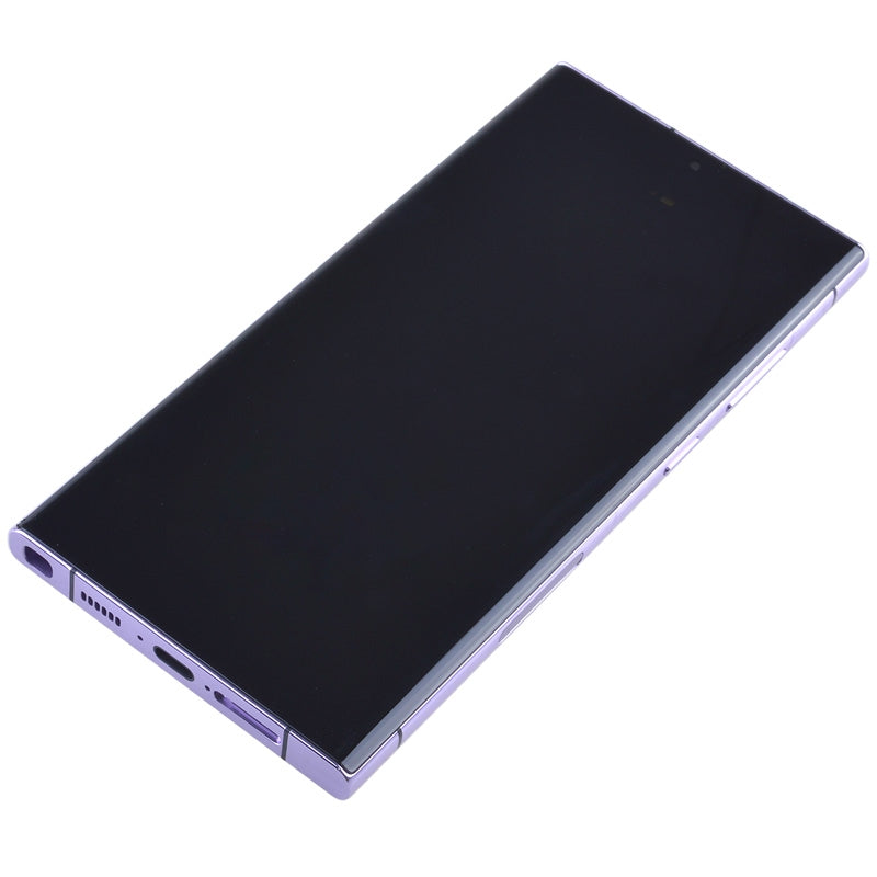 OLED Screen Digitizer Assembly with Frame for Samsung Galaxy S23 Ultra 5G S918 (for America Version)(Aftermarket) - Lavender