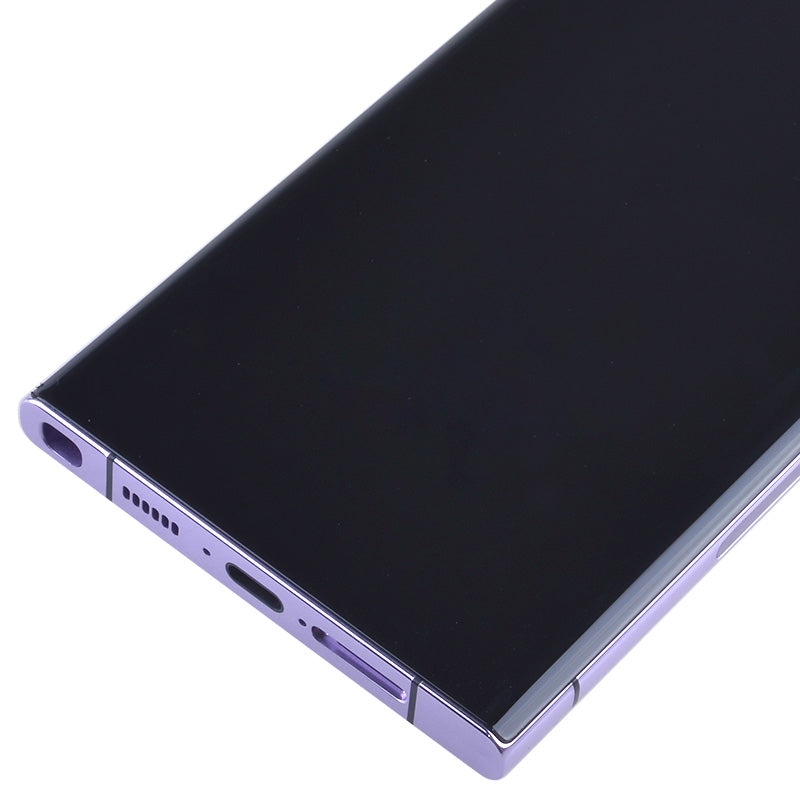 OLED Screen Digitizer Assembly with Frame for Samsung Galaxy S23 Ultra 5G S918 (for America Version)(Aftermarket) - Lavender