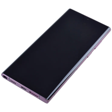 OLED Screen Digitizer with Frame Replacement for Samsung Galaxy S22 Ultra 5G S908 (for America Version) (Aftermarket) - Burgundy