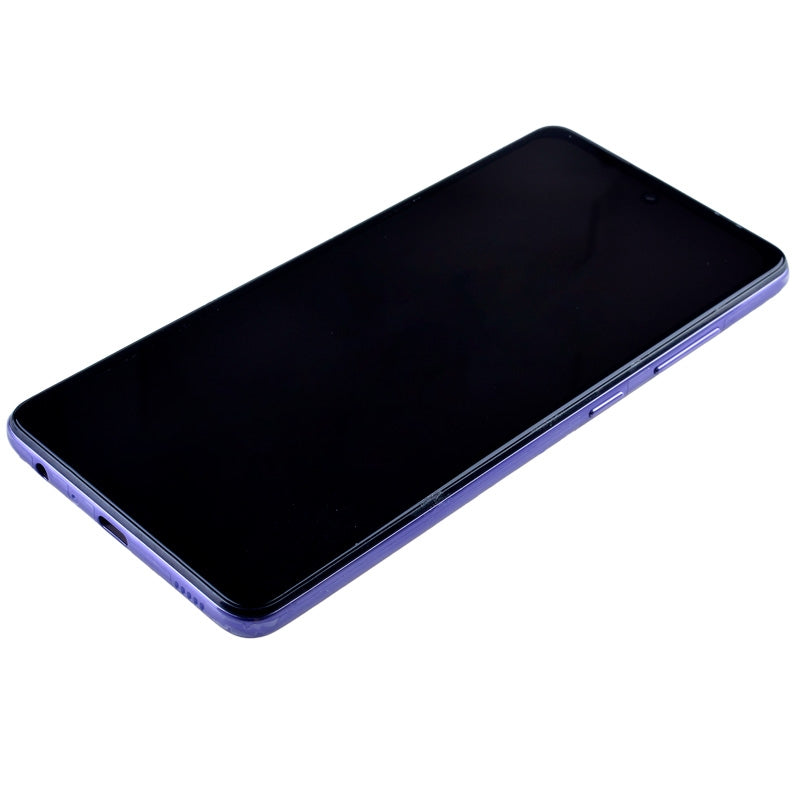OLED Screen Digitizer with Frame Replacement for Samsung Galaxy A52 4G A525/ A52 5G (2021) A526 (Aftermarket)(1:1 Size) - Awesome Violet
