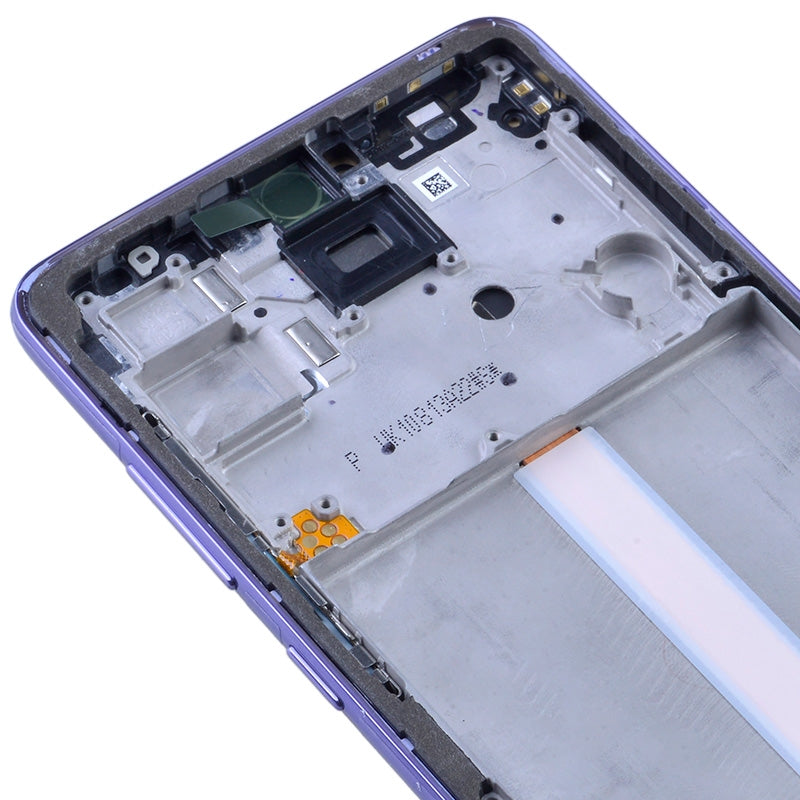 OLED Screen Digitizer with Frame Replacement for Samsung Galaxy A52 4G A525/ A52 5G (2021) A526 (Aftermarket)(1:1 Size) - Awesome Violet
