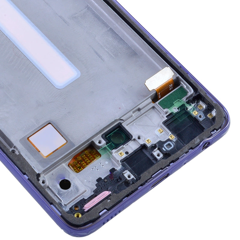 OLED Screen Digitizer with Frame Replacement for Samsung Galaxy A52 4G A525/ A52 5G (2021) A526 (Aftermarket)(1:1 Size) - Awesome Violet