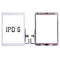 Touch Screen Digitizer With Home Button and Home Button Flex Cable for iPad 6(2018) A1893 A1954(High Quality) - Black