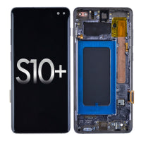 OLED Screen Digitizer with Frame Replacement for Samsung Galaxy S10 Plus G975 (Premium) - Prism Blue