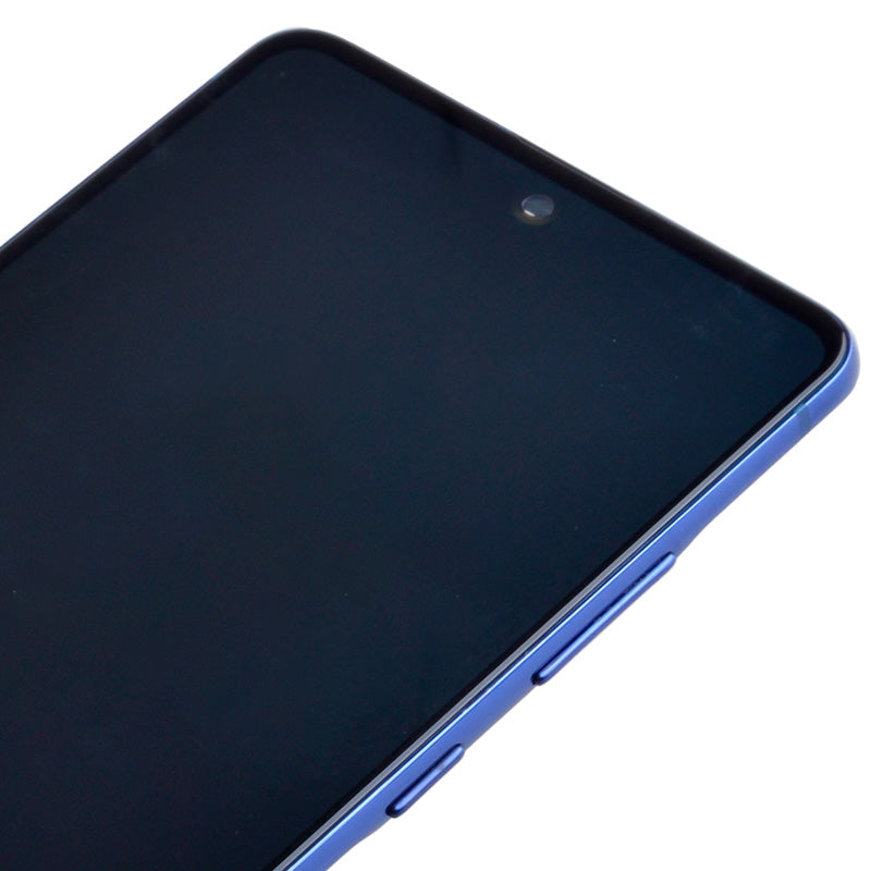 OLED Screen Digitizer Assembly with Frame for Samsung Galaxy A51 5G UW A516V (Premium) - Prism Bricks Blue