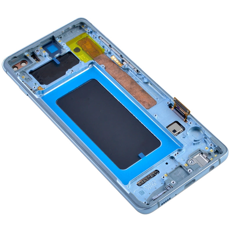 OLED Screen Digitizer with Frame Replacement for Samsung Galaxy S10 Plus G975 (Premium) - Prism Blue