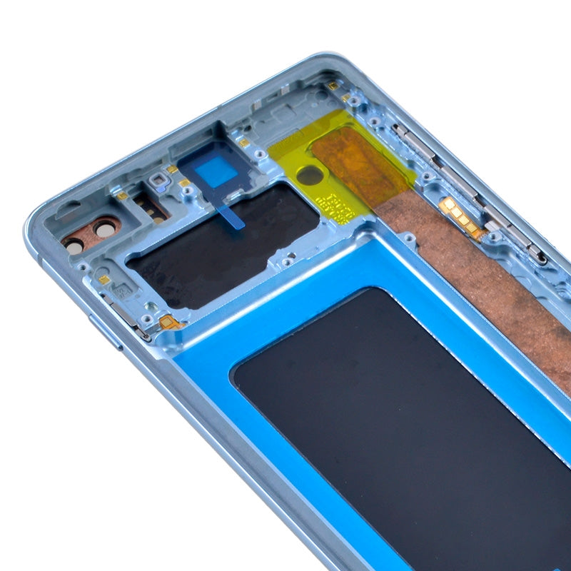 OLED Screen Digitizer with Frame Replacement for Samsung Galaxy S10 Plus G975 (Premium) - Prism Blue