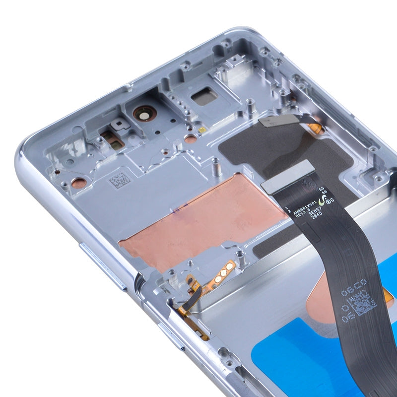 OLED Screen Digitizer Assembly Replacement with Frame for Samsung Galaxy S21 Ultra 5G G998 (Premium) - Phantom Silver
