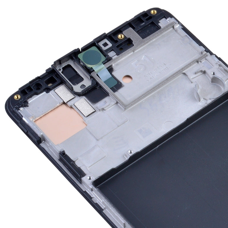 OLED Screen Digitizer Assembly With Frame for Samsung Galaxy A51 2019 A515 (Premium) - Prism Crush Black