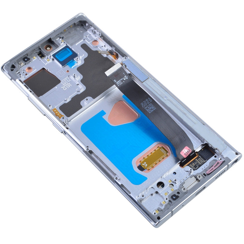 OLED Screen Digitizer Assembly with Frame for Samsung Galaxy Note 20 Ultra N985/ Note 20 Ultra 5G N986 (Premium) - Mystic White