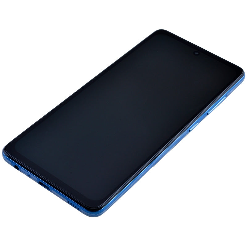 OLED Screen Digitizer Assembly With Frame for Samsung Galaxy A52 4G A525/ A52 5G (2021) A526 (Aftermarket)(1:1 Size) - Awesome Blue