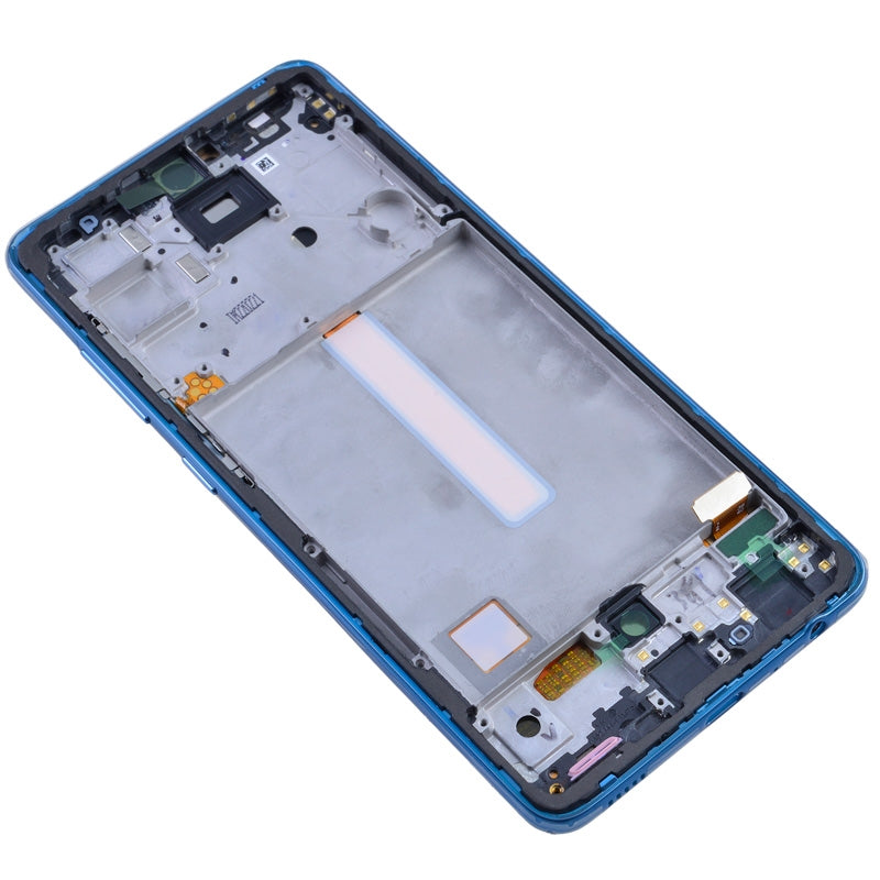OLED Screen Digitizer Assembly With Frame for Samsung Galaxy A52 4G A525/ A52 5G (2021) A526 (Aftermarket)(1:1 Size) - Awesome Blue