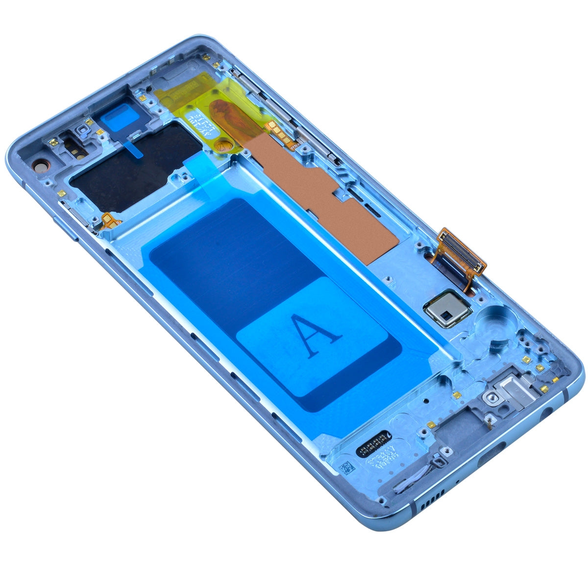 OLED Screen Digitizer with Frame Replacement for Samsung Galaxy S10 G973 (Premium) - Prism Blue