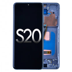 OLED Screen Digitizer with Frame Replacement for Samsung Galaxy S20 G980/ S20 5G G981 (Premium) - Cloud Blue (Excluding Verizon)