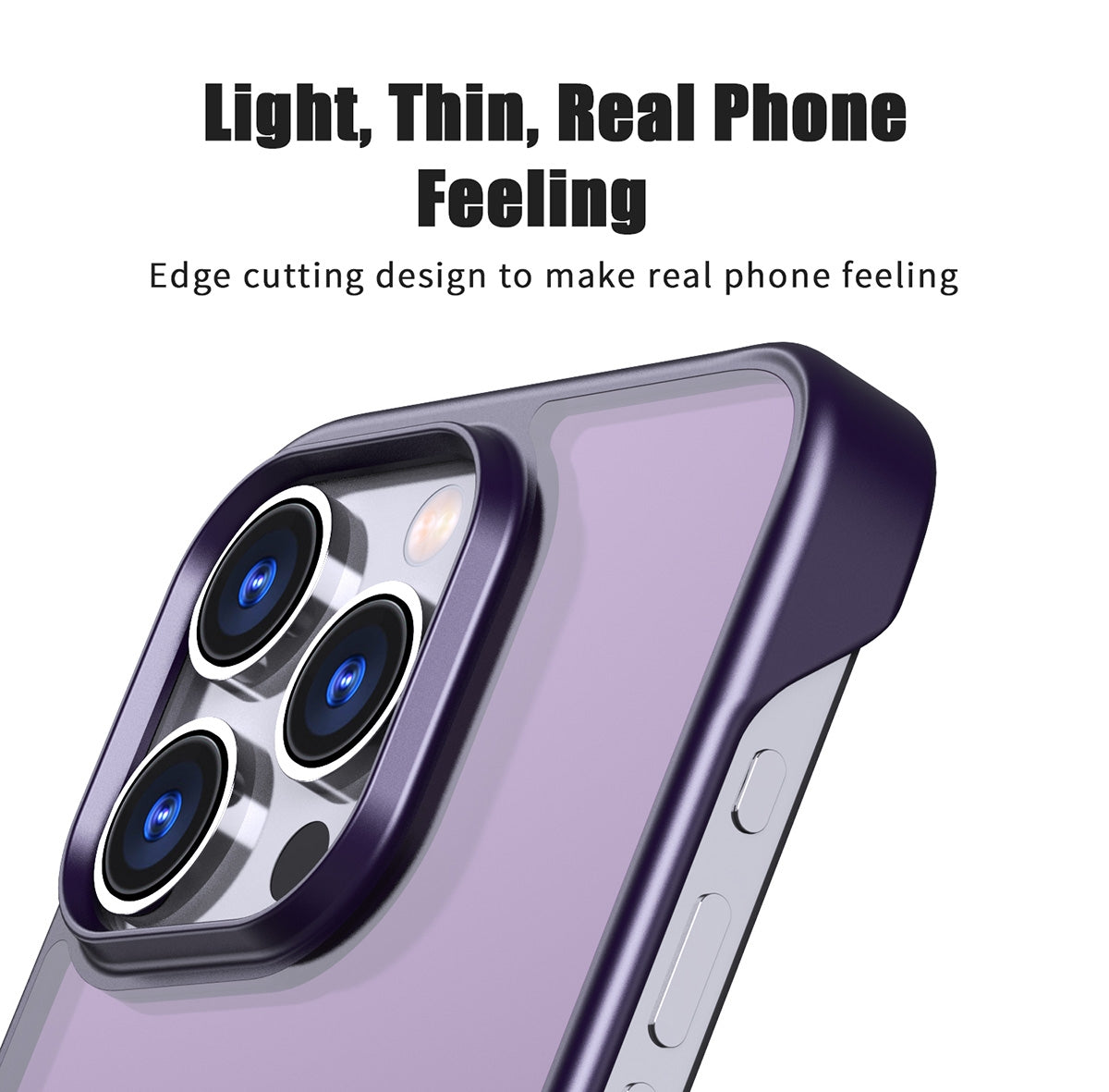 Magnetic Matte PC Case for iPhone 13 Pro - Purple