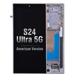 OLED Screen Digitizer Assembly with Frame for Samsung Galaxy S24 Ultra 5G S928 (for America Version)(Aftermarket) - Titanium Black