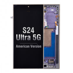 OLED Screen Digitizer Assembly with Frame for Samsung Galaxy S24 Ultra 5G S928 (for America Version)(Aftermarket) - Titanium Yellow