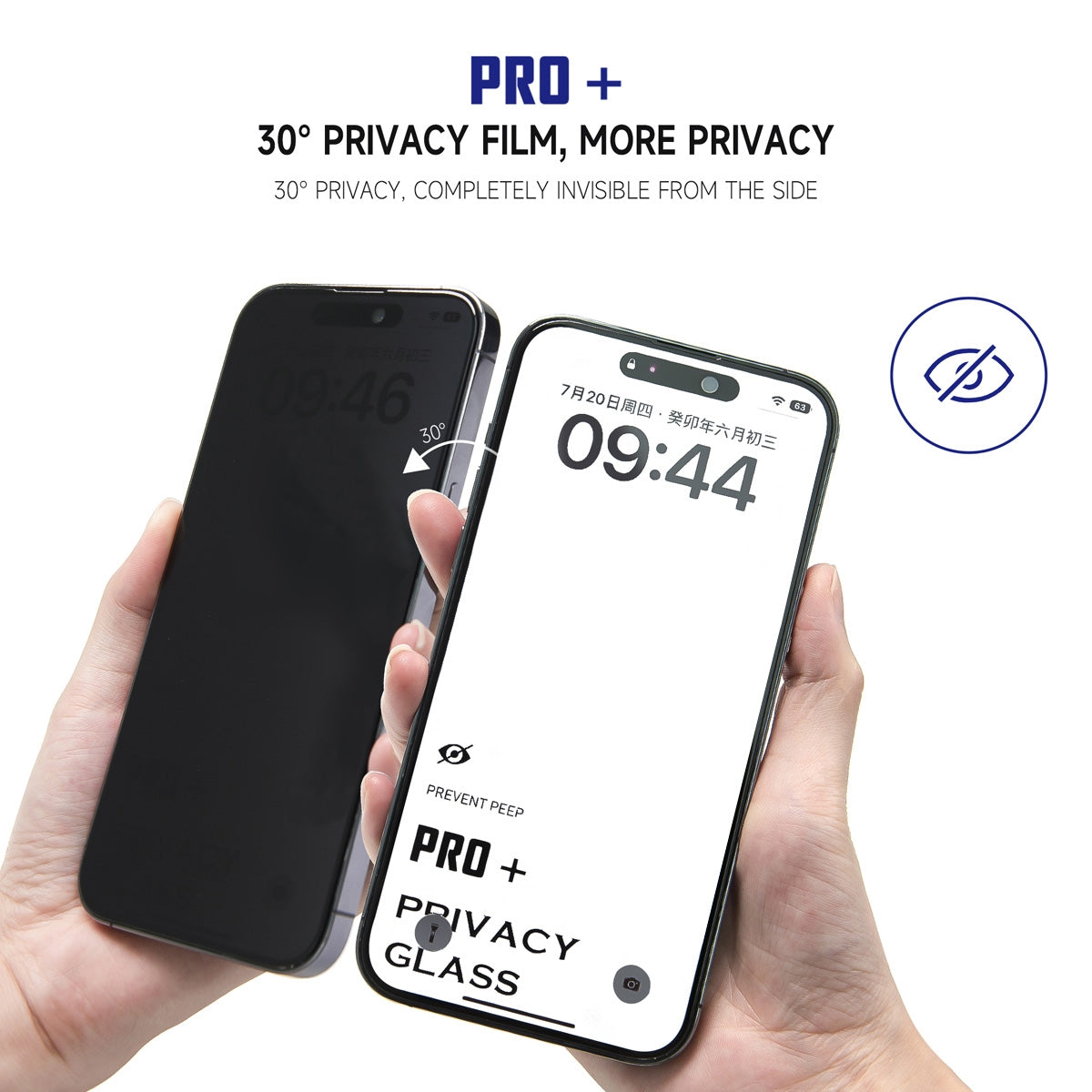Full Cover Privacy Tempered Glass Screen Protector for iPhone 16 Pro (6.3 inches) (Retail Packaging)